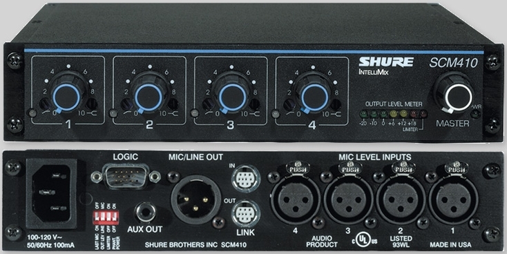 Фото Микрофонный микшер Shure SCM410E