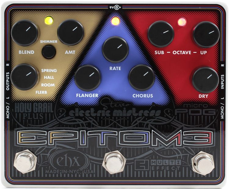 Фото Electro-Harmonix EPITOME  мульти-эффект Micro POG + Stereo Electric Mistress + Holy Grail Plus