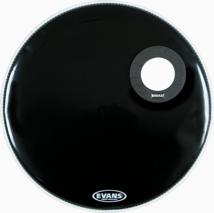 Фото Передний пластик для бас барабана Evans BD22REMAD EMAD Resonant Black