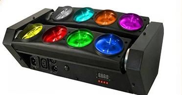 Фото AstraLight LE-DMB810Q  световой  прибор Spider, 2х4х10 Вт RGBW(4in1 Cree)DMX, авто, звук. активация