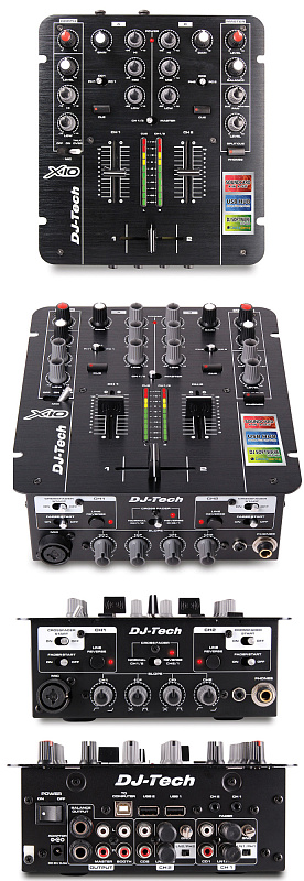 Фото DJ-Tech X10  DJ-микшер со встроенным USB интерфейсом