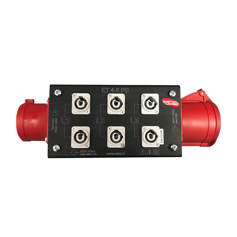Фото ET4-6PC Дистрибьютор питания, туровый, EDS