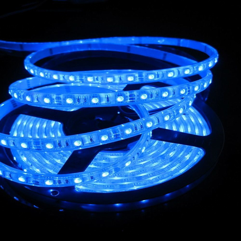 Фото AstraLight ST-SMD-3528-60B-SR IP67  светодиодная лента, 12V DC, IP67,60 Led/ м, 4 Вт/ м, синий цвет
