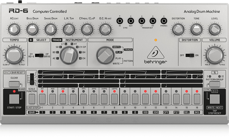 Фото Аналоговая драм-машина BEHRINGER RD-6-SR