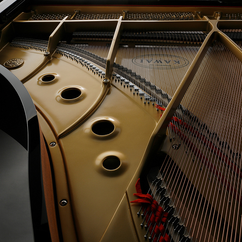Фото Kawai GL50 M/ PEP рояль, длина 188 см, цвет черный полированный, банкетка в комплекте, Япония
