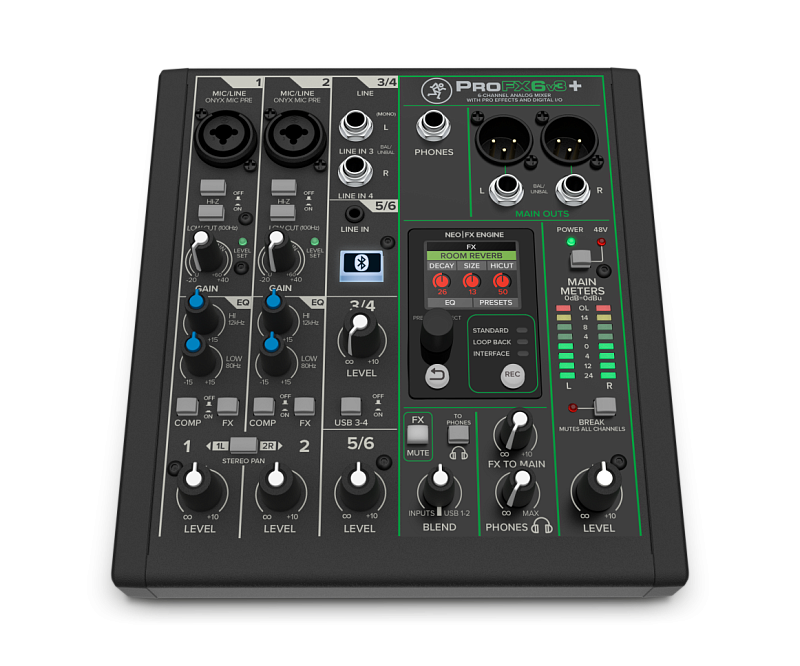 Фото Микшерный пульт Mackie ProFX6v3 +