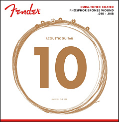 Струны для акустической гитары FENDER 860XL PHOSPHOR BRONZE COATED 10-48