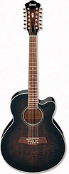 Электроакустическая гитара Ibanez AEL2012E Transparent Black Sunburst