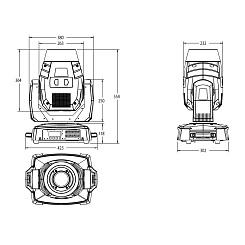 Вращающаяся голова INVOLIGHT LED MH250S PRO