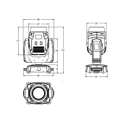 Вращающаяся голова INVOLIGHT LED MH140B