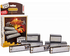 HOHNER Hot Metal CGA - Губные гармошки (набор) диатоническая Хонер