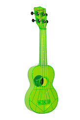 WATERMAN by KALA KA-SWF-GN Waterman Fluorescent Green, Soprano Ukulele