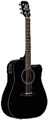 Alvarez RD20SCBK  электроакустическая гитара Dreadnought, верхняя дека - массив