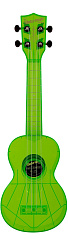 WATERMAN by KALA KA-SWF-GN Waterman Fluorescent Green, Soprano Ukulele